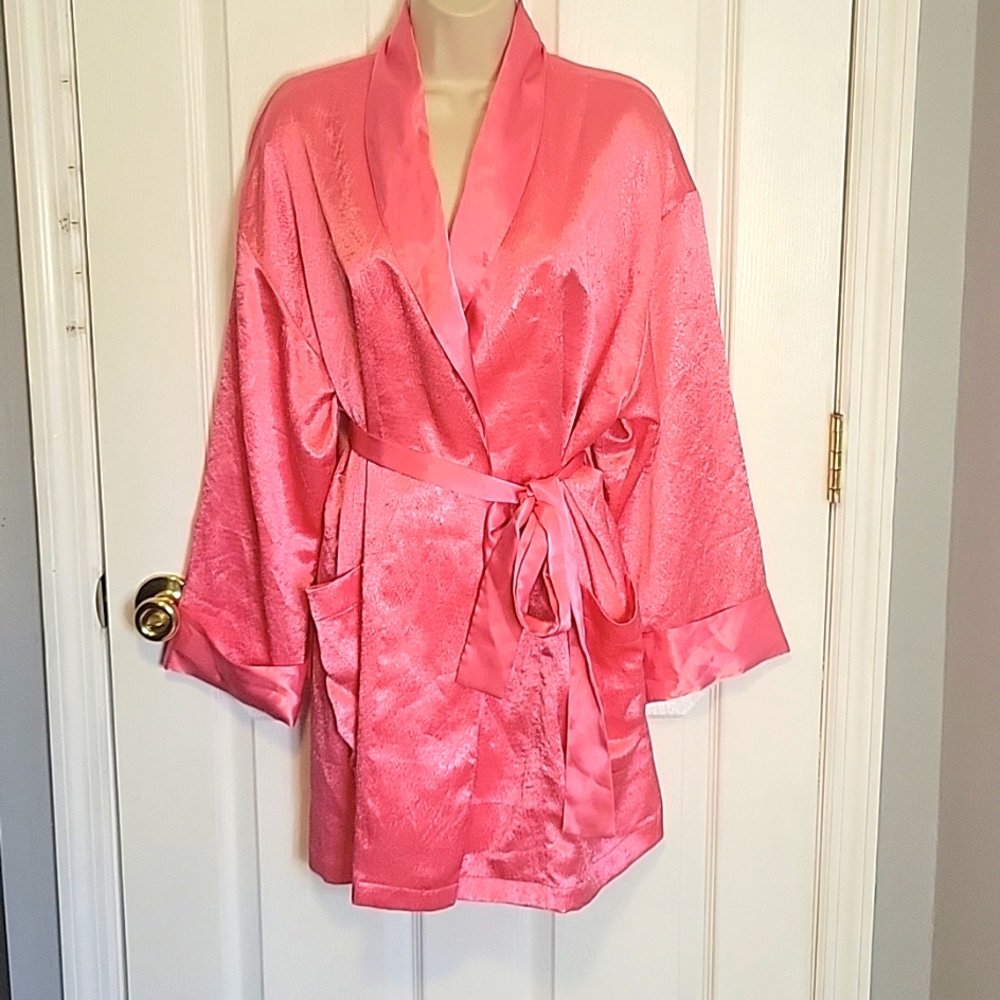 Victoria's Secret Barbie Vintage Gold Label Pink Short Robe OS